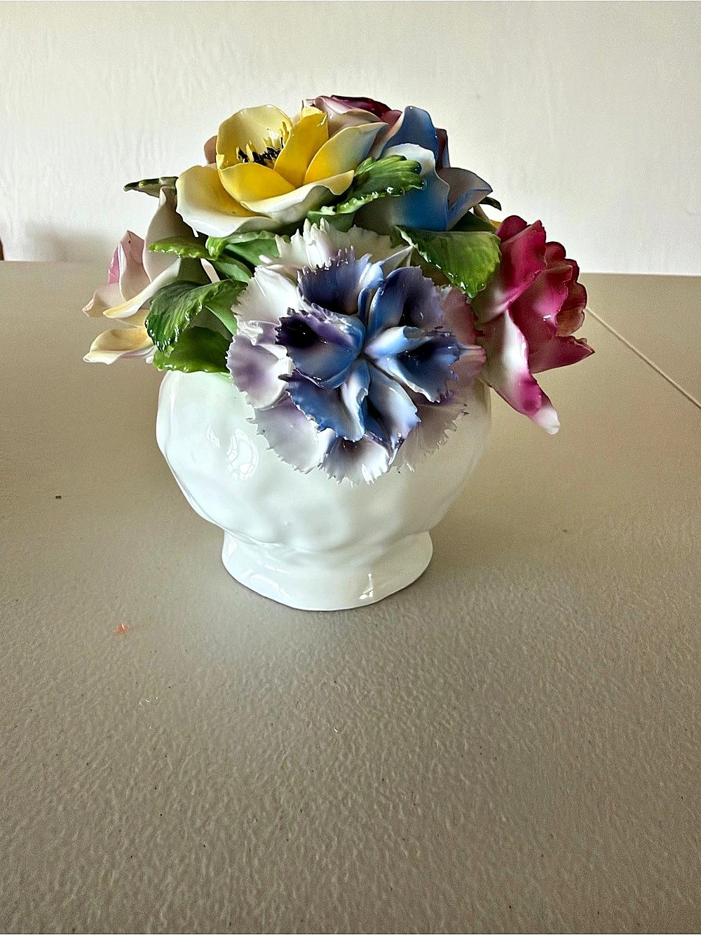Aynsley Floral Arrangement in White & Blue